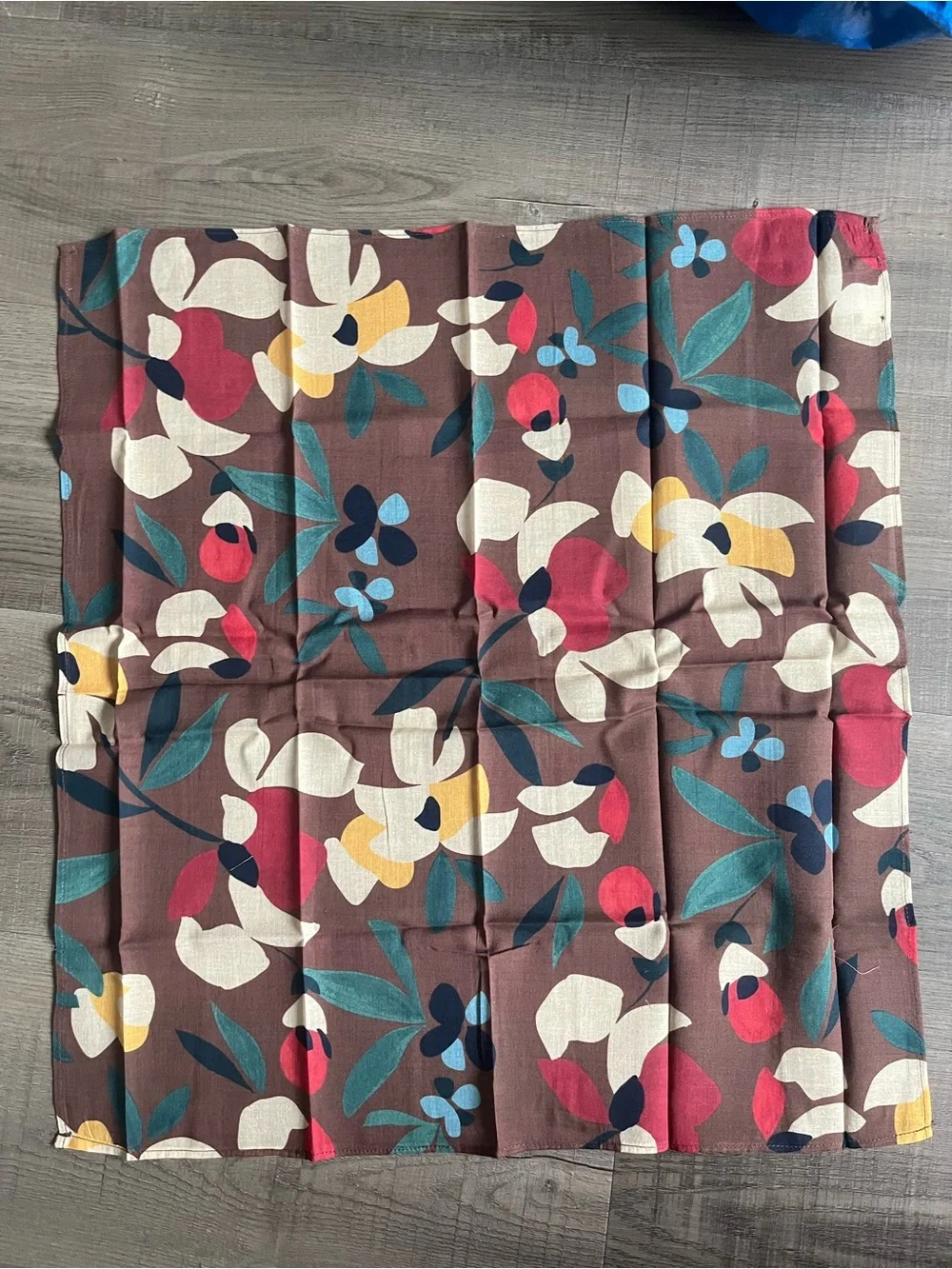 NWT Sezane Le Foulard Scarf, brown floral